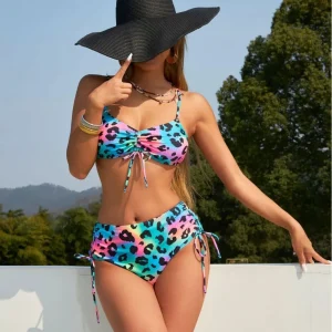 Sexy Leopard Bikini Women Push Up Micro Swimsuit
