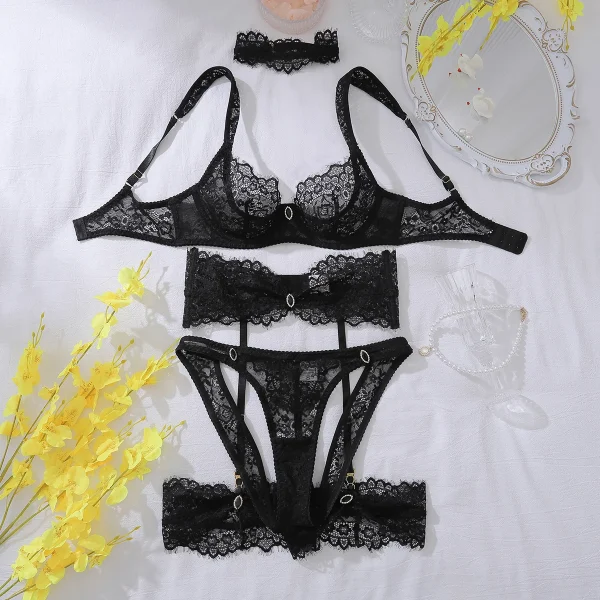 New Lace Sexy Lingerie Set With Hollowed Out Backless - Image 7