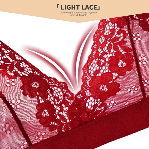 Sexy Bra Lace Thin Underwear Unlined Transparent - Image 5