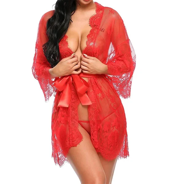 Erotic Underwear Open Crotch Open Bra Lingerie - Image 3
