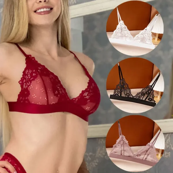 Sexy Bra Lace Thin Underwear Unlined Transparent